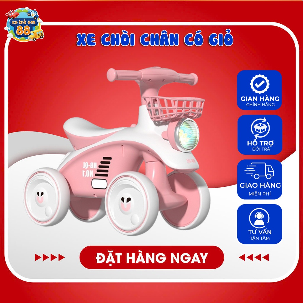 XTE - Xe chòi chân 3 bánh mã 925 có đèn có giỏ để đồ Đồ Chơi Toys ...