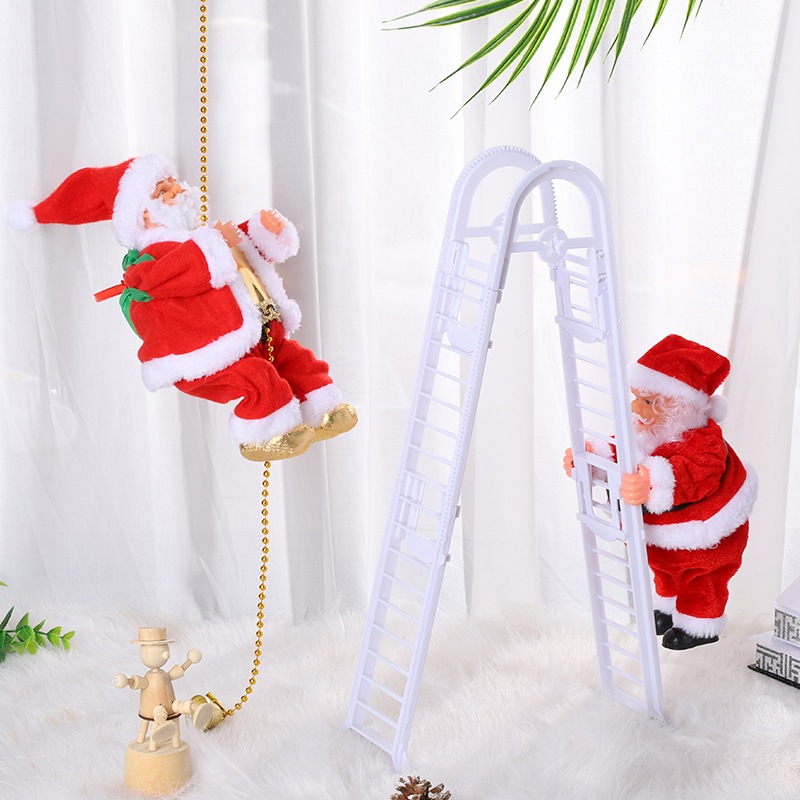 Ông Già Noel Leo Dây Nhảy Dù Tuần Lộc Có Đèn Nhạc Noel Qùa Tặng Trang Trí Giáng Sinh Hot Trend Trang Trí Nhà Cửa-PUHOUSE