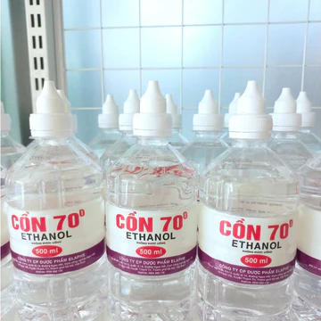[1 thùng 24 chai] Cồn y tế - dung dịch xịt khuẩn 70, 90 độ, sát trùng đồ vật, spa y tế chai 500ml