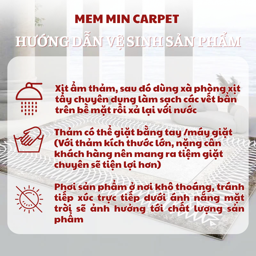 Thảm Panama Lông Cừu Cao Cấp Họa Tiết Sang Chảnh, Làm Cho Căn Nhà Thêm Trang Trọng - MemMinCarpet - THP46