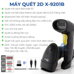 Máy bắn mã vạch Kaw 2D Hàng Chính Hãng, Không Dây, Bluetooth 5.0, Quét Mã Vạch Đa Tia Mã 1D, Mã QR - Bảo hành 12 tháng — ảnh 3