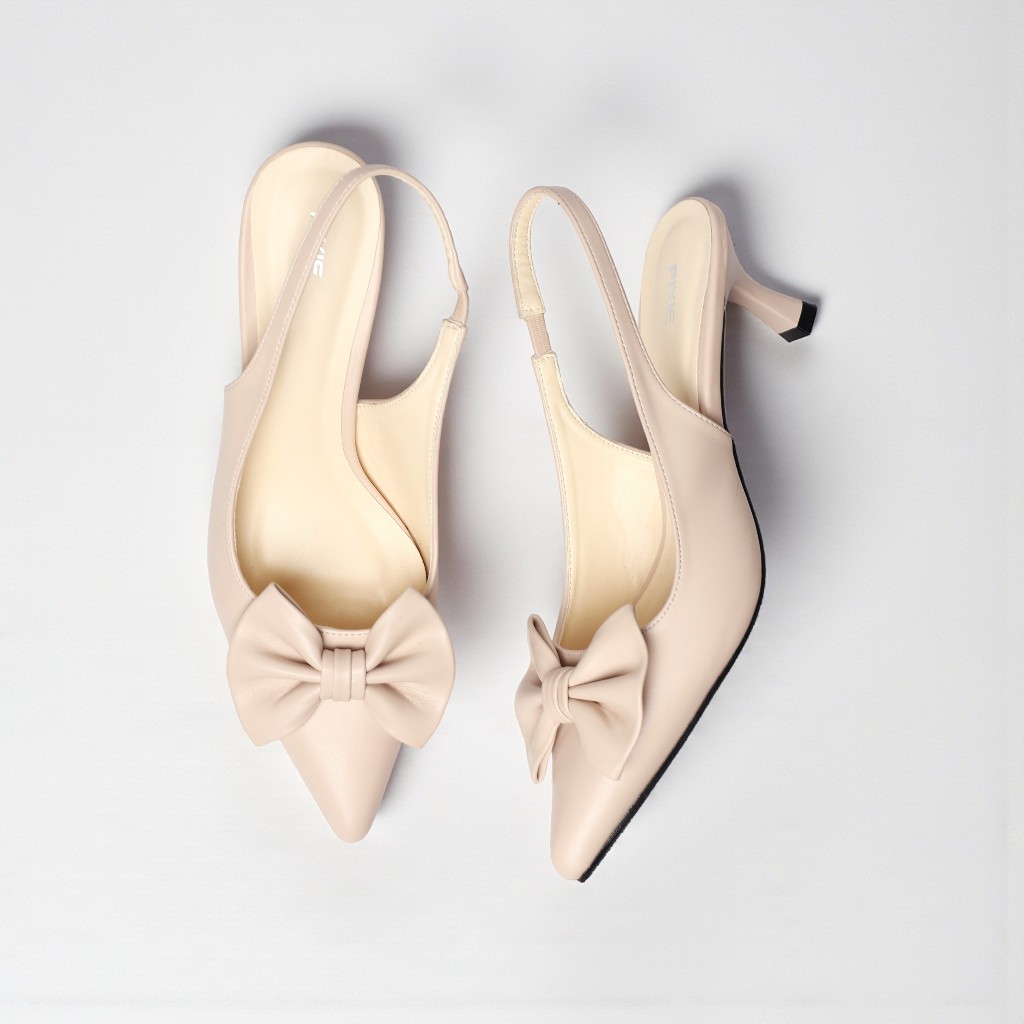 Giày Cao Gót Slingback Nữ Cao 5cm Mũi Nhọn Pixie H344