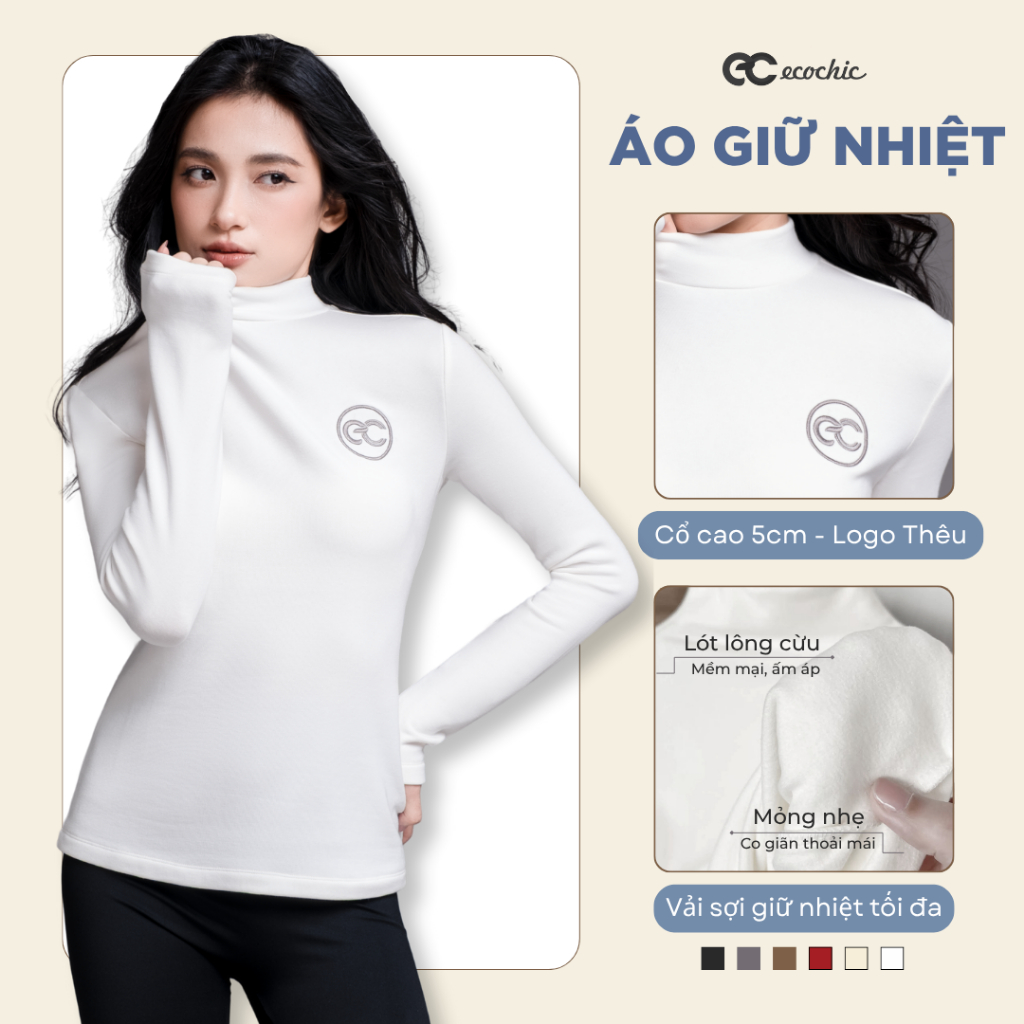 Áo Giữ Nhiệt ECOCHIC Phiên Bản Mới Mềm Mịn Không Tĩnh Điện Giữ Ấm Tốt  Chất Liệu Cotton Cao Cấp B195