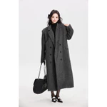 [2471] Áo Khoác Blazer Cổ Vest Nữ Dáng Dài Form Rộng Tay Dài Cổ Bẻ Phong Cách Hàn Quốc Đi Chơi Đi Làm Cecelia — ảnh 2