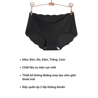 COMBO Quần lót nữ thun lạnh đúc su không đường may viền sóng, Quần chíp nữ kháng khuẩn DEVARI A09