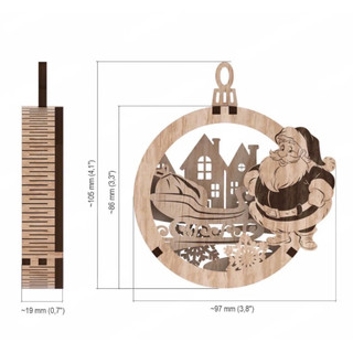 🎅 [GIÁ XƯỞNG] Quả treo Giáng Sinh DIY bằng gỗ – Tự tô & Tự lắp ráp 🎅
