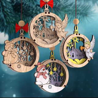 🎅 [GIÁ XƯỞNG] Quả treo Giáng Sinh DIY bằng gỗ – Tự tô & Tự lắp ráp 🎅