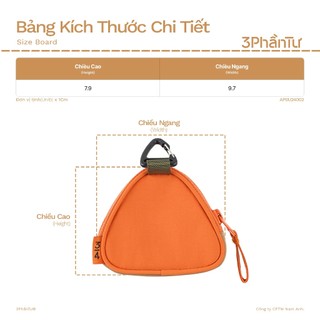 3PhầnTư - Túi, Ví Mô-đun Vải Trượt Nước Đựng Chìa Khoá, Tai Nghe Bản Tam Giác [Không Kèm Dây Đeo] - APSU24002