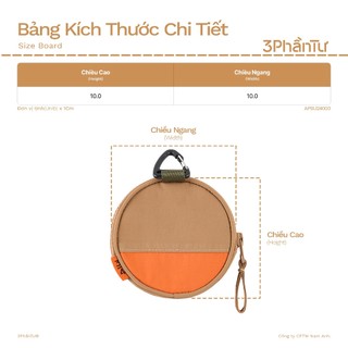 3PhầnTư - Túi, Ví Mô-đun Nhỏ Vải Trượt Nước Đựng Chìa Khoá, Tai Nghe Bản Tròn [Không Kèm Dây Đeo] - APSU24003