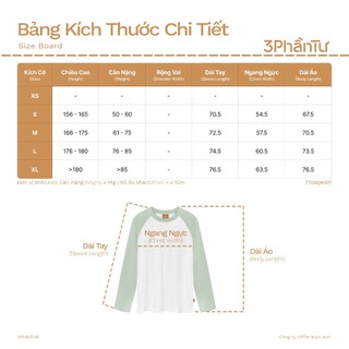 3PhầnTư - Áo Thun Regular Tay Dài Phối Màu Raglan 100% Cotton Thấm Hút Tốt - TTSM24007