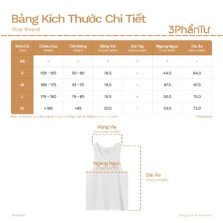 3PhầnTư - Áo Thun Ba Lỗ Nam Vải 100% Cotton Thoáng Mát - TTTM24001