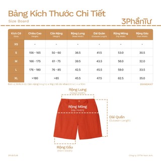 3PhầnTư - Quần Short Nam Nữ Phối Lưng Dây Rút Vải Taslan Dù Gió Thoáng Khí - BSHM24007
