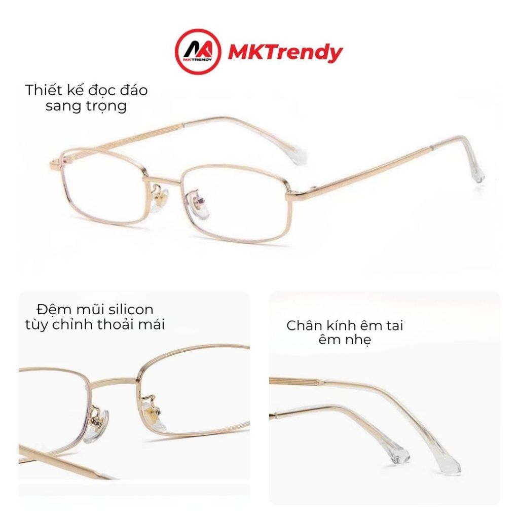 Kính thời trang nam nữ MKTRENDY kính lão viễn thị chống ánh sáng xanh chống tia UV đọc sách báo phong cách HK6