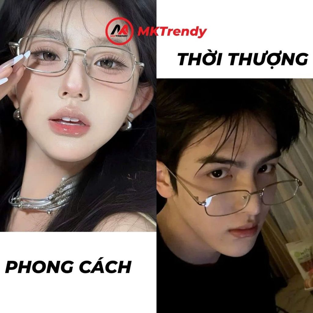 Kính thời trang nam nữ MKTRENDY kính lão viễn thị chống ánh sáng xanh chống tia UV đọc sách báo phong cách HK6
