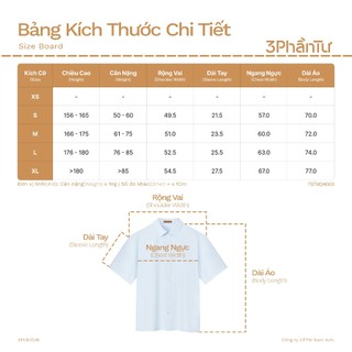 3PhầnTư - Áo Sơ Mi Tay Ngắn Nam Nữ Trơn Kẻ Sọc  Form Regular Vải Cotton Nylon Hiệu Ứng Nhăn Cá Tính - TSTM24003