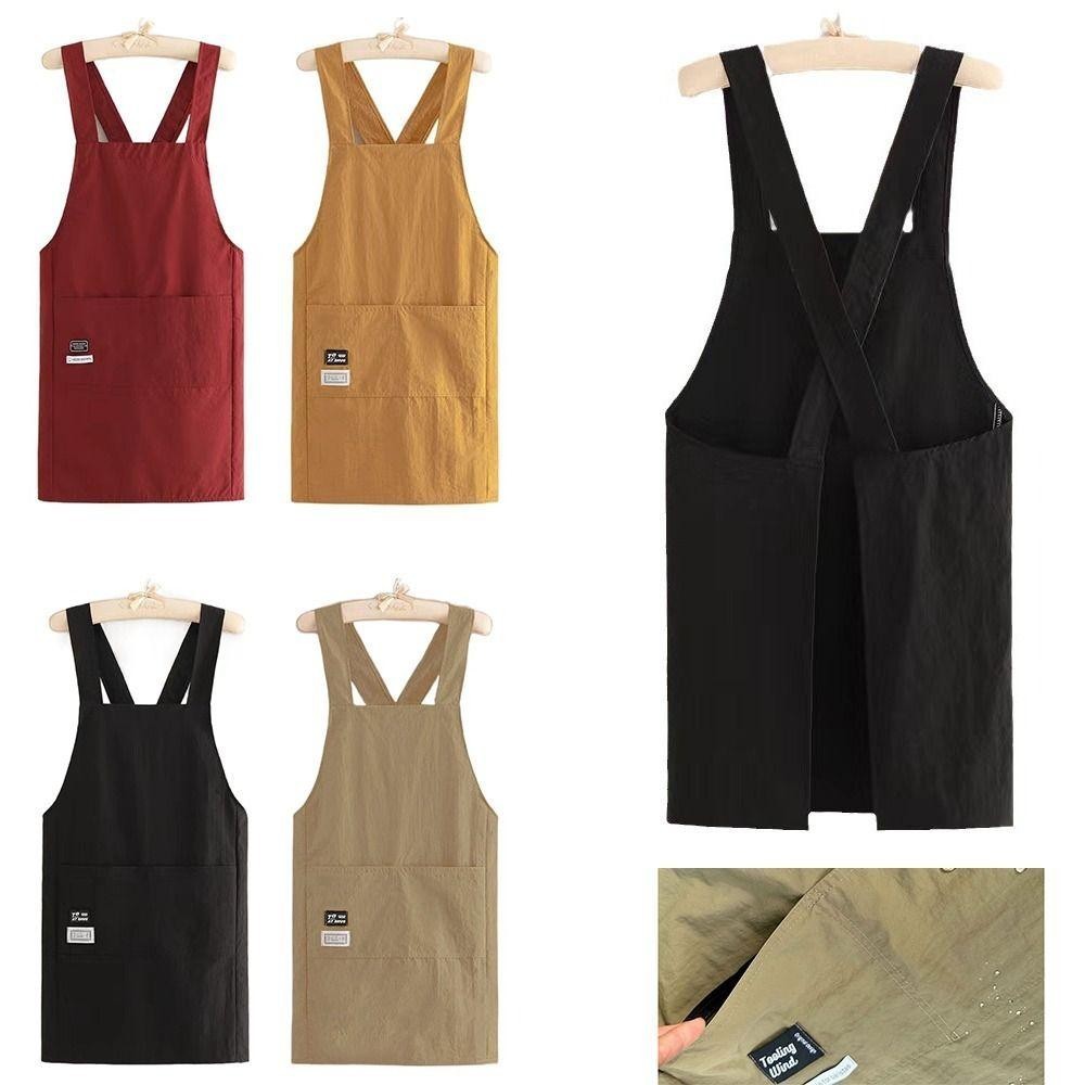 Tạp dề Chống bẩn Dây đeo chéo phong cách nhà bếp, Không tay chống thấm nước