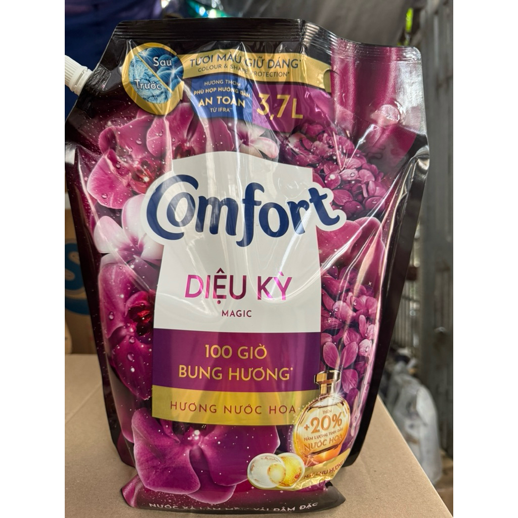 Nước xả hương nước hoa làm mềm vải Comfort Chăm sóc Chuyên sâu túi 3l - 3.7L