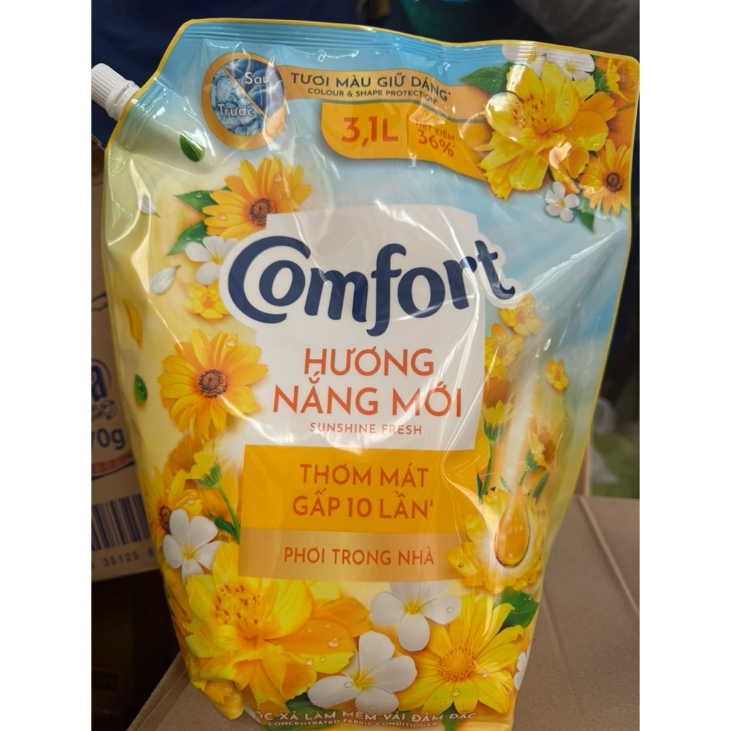 Nước xả hương nước hoa làm mềm vải Comfort Chăm sóc Chuyên sâu túi 3l - 3.7L