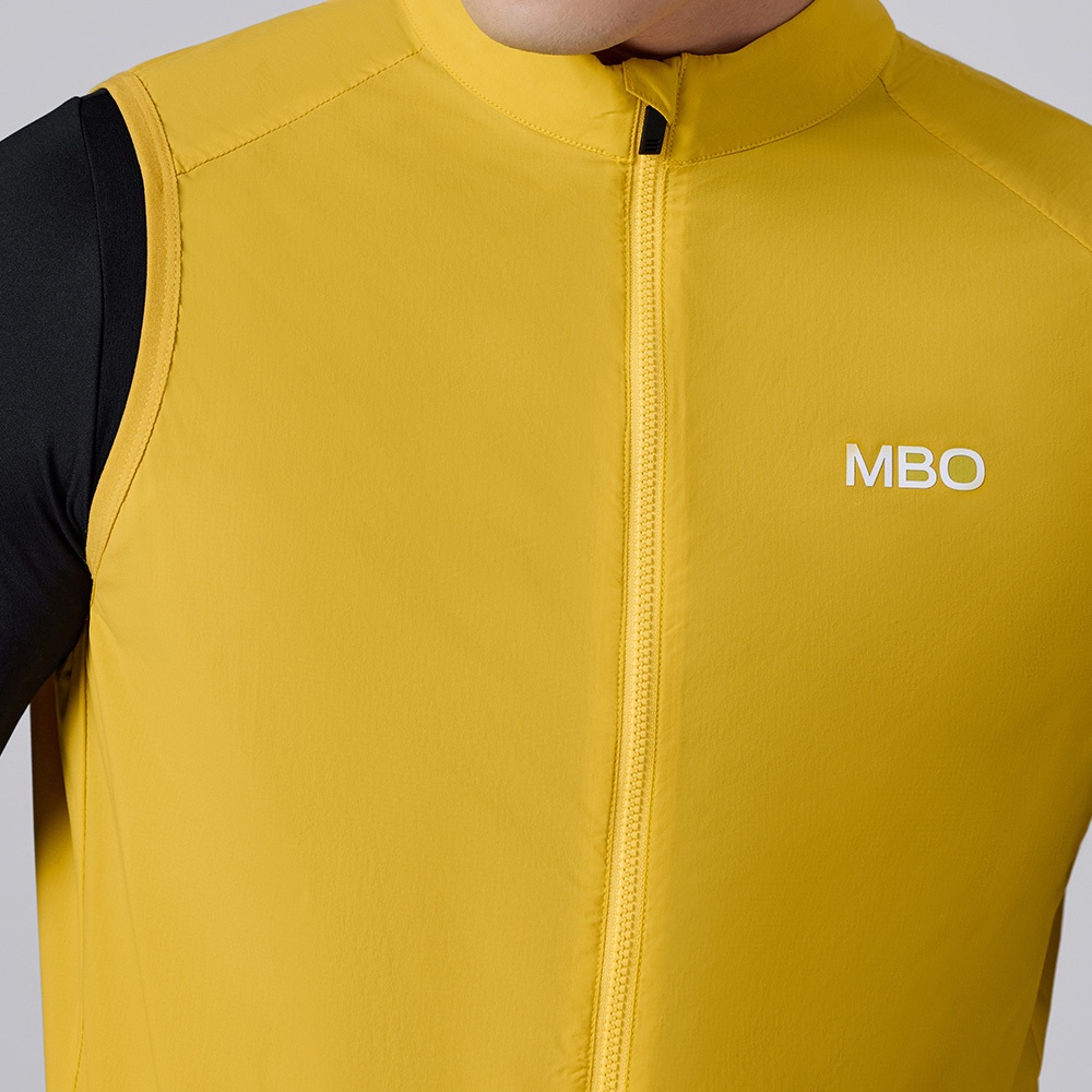 V320 - Áo Gió Gile Đạp Xe MBO Nam Yellow, Áo Khoác Ba Lỗ Đạp Xe Thu Đông