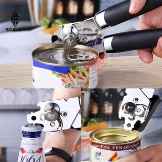 (freeship) Dụng cụ mở nắp lon khui sữa hộp đa năng chất liệu inox tay cầm chống trượt - khui dài