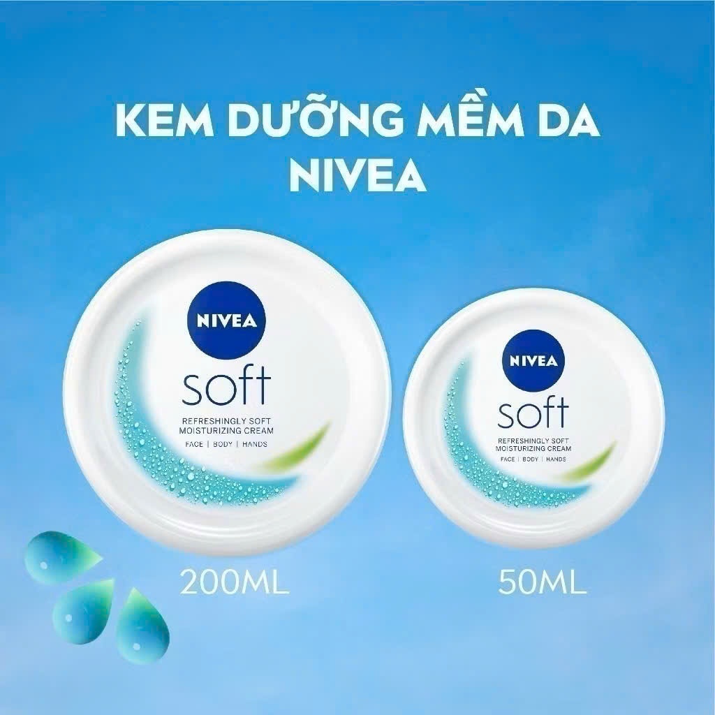 Kem Dưỡng Mềm Da NIVEA Soft Crème 50 ml / 200 ml