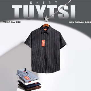 [ BIGSIZE UP TO 135KG ] Áo sơ mi ngắn tay chỉ dệt nam co giãn Luxury Store . SMNC1
