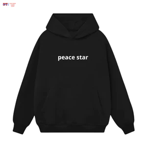 Áo khoác dài tay nón to cho nam nữ chống nắng ,mặc ấm mùa đông 3 màu in chữ PEACE STAR K1