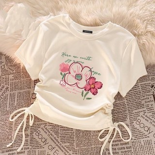 ÁO Thun Nữ MớI, Phong CáCh HàN QuốC, ThiếT Kế In HìNh Nơ ChấT LiệU MềM áO KiểU Nữ