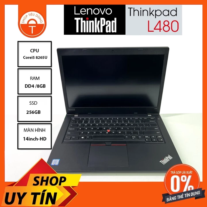 Laptop Lenovo Thinkpad L480 Corei5 8265U Ram 8G SSD 256G 14"
