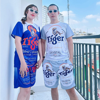 XẢ LỖ Bộ quần áo thể thao nam bộ đồ nam thun lạnh - bộ đồ nam TIGER XANH Kl2