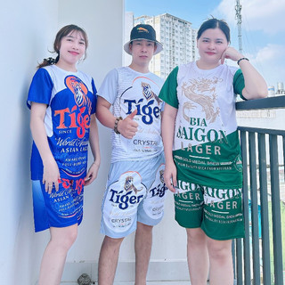 XẢ LỖ Bộ quần áo thể thao nam bộ đồ nam thun lạnh - bộ đồ nam TIGER XANH Kl2