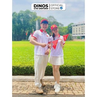 Bộ Quần Áo Cờ Đỏ DINOS GTB Mặc Đi Chơi, Lễ Hội, Chụp Hình Cho Người Lớn/Bé