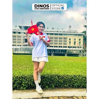 Bộ Quần Áo Cờ Đỏ DINOS GTB Mặc Đi Chơi, Lễ Hội, Chụp Hình Cho Người Lớn/Bé