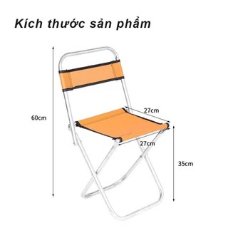 ( Ghế Có tựa ) gấp gọn đi du lịch, cắm trại, câu cá - Ghế xếp mini nhỏ gọn tiện dụng, chịu tải tốt
