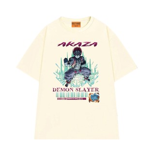 Áo Thun Thanh Gươm Diệt Quỷ Akaza Thủ Thế Tấn Công Vải Cotton 75 Mềm Mịn NGÔ TEE