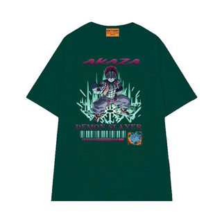Áo Thun Thanh Gươm Diệt Quỷ Akaza Thủ Thế Tấn Công Vải Cotton 75 Mềm Mịn NGÔ TEE