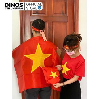 Cờ Đỏ Sao Vàng Dinos Khổ 72x92cm Vải AC Cao Cấp Mềm Nhẹ, Dễ Giặt, Nhanh Khô