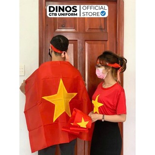 Cờ Đỏ Sao Vàng Dinos Khổ 72x92cm Vải AC Cao Cấp Mềm Nhẹ, Dễ Giặt, Nhanh Khô
