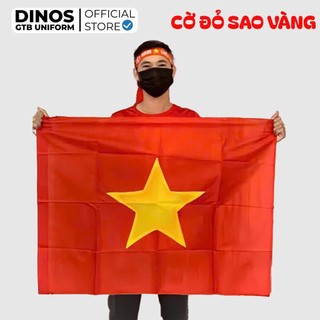 Cờ Đỏ Sao Vàng Dinos Khổ 72x92cm Vải AC Cao Cấp Mềm Nhẹ, Dễ Giặt, Nhanh Khô