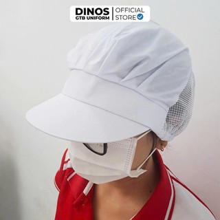 Nón Lưới Trùm Tóc Dinos Dáng Ngắn Cho Công Nhân Thủy Sản, Thực Phẩm -  Màu Trắng
