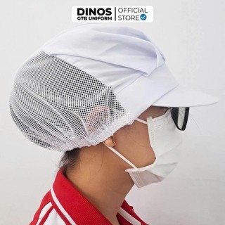 Nón Lưới Trùm Tóc Dinos Dáng Ngắn Cho Công Nhân Thủy Sản, Thực Phẩm -  Màu Trắng