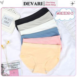 COMBO Quần lót nữ cotton cao cấp kháng khuẩn khử mùi, Quần chip nữ cạp vừa tôn dáng DEVARI L2020