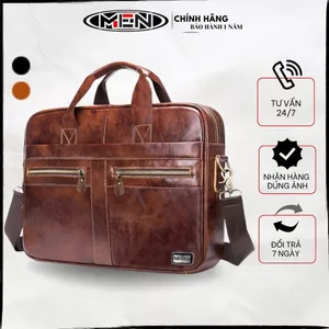 {DA THẬT} Túi Xách da đựng tài liệu công sở 15 inch M.E.N WUAS Men SD4 [SIÊU SALE]