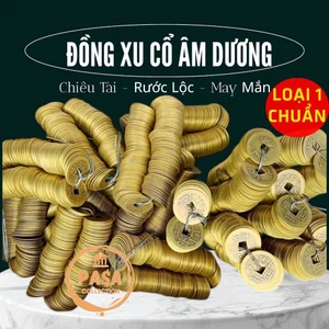 Đồng Tiền Xu Âm Dương Chiêu Tài May Mắn