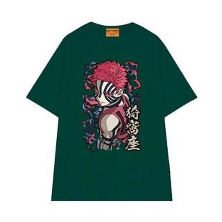 Áo Thun Anime Demon Slayer Thượng Huyền Tam Akaza Vải Cotton 75 Mềm Mịn Thoáng Mát NGỐ TEE