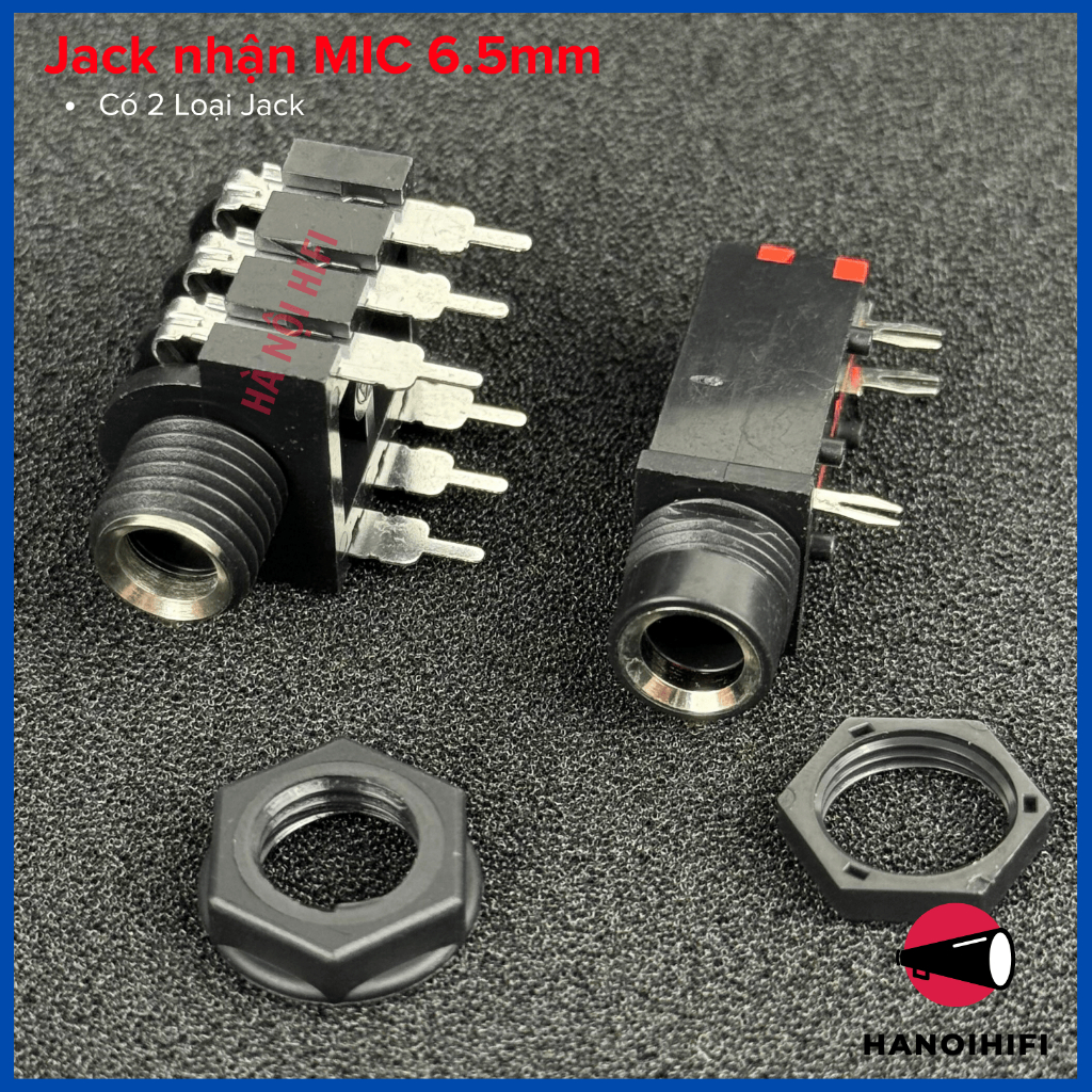 jack cắm micro rời ổ 6.5mm, cắm micro 3, 6 chân, đầu cắm MONO kèm ốc ...