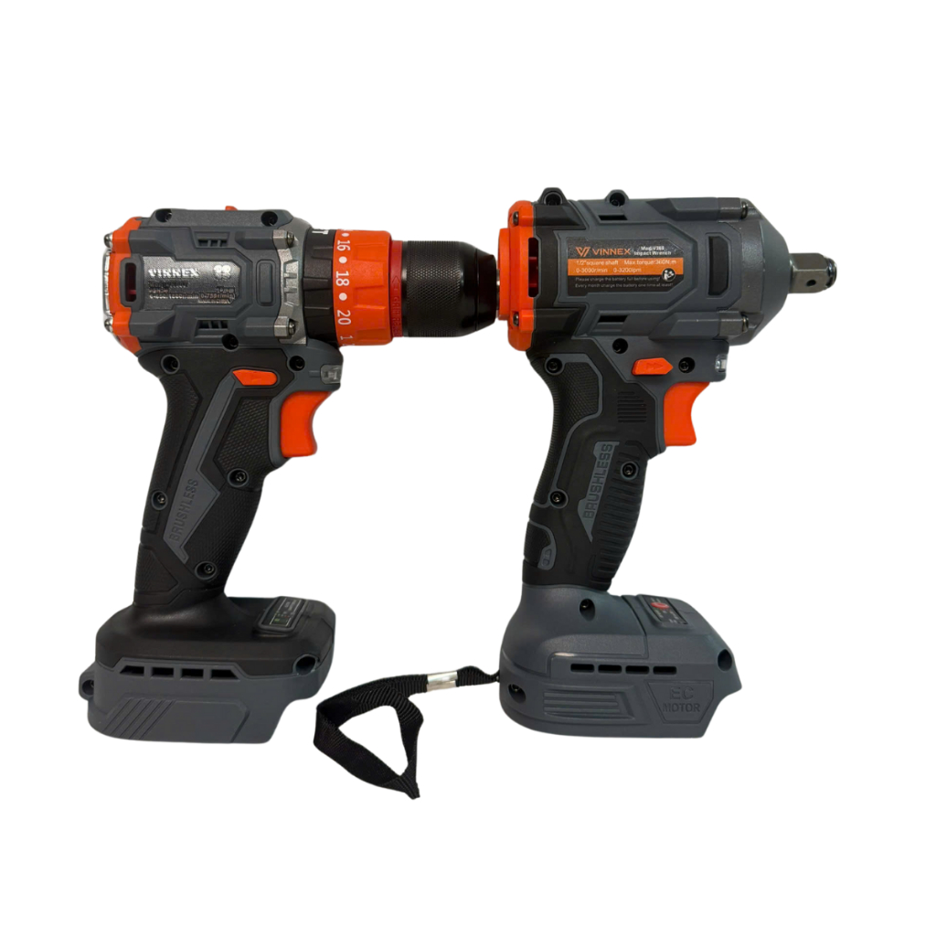 Combo Thân Siết Bulong Vinnex VN360 Và Thân Khoan Vinnex VN007 Động Cơ Không Chổi Than Lõi Đồng