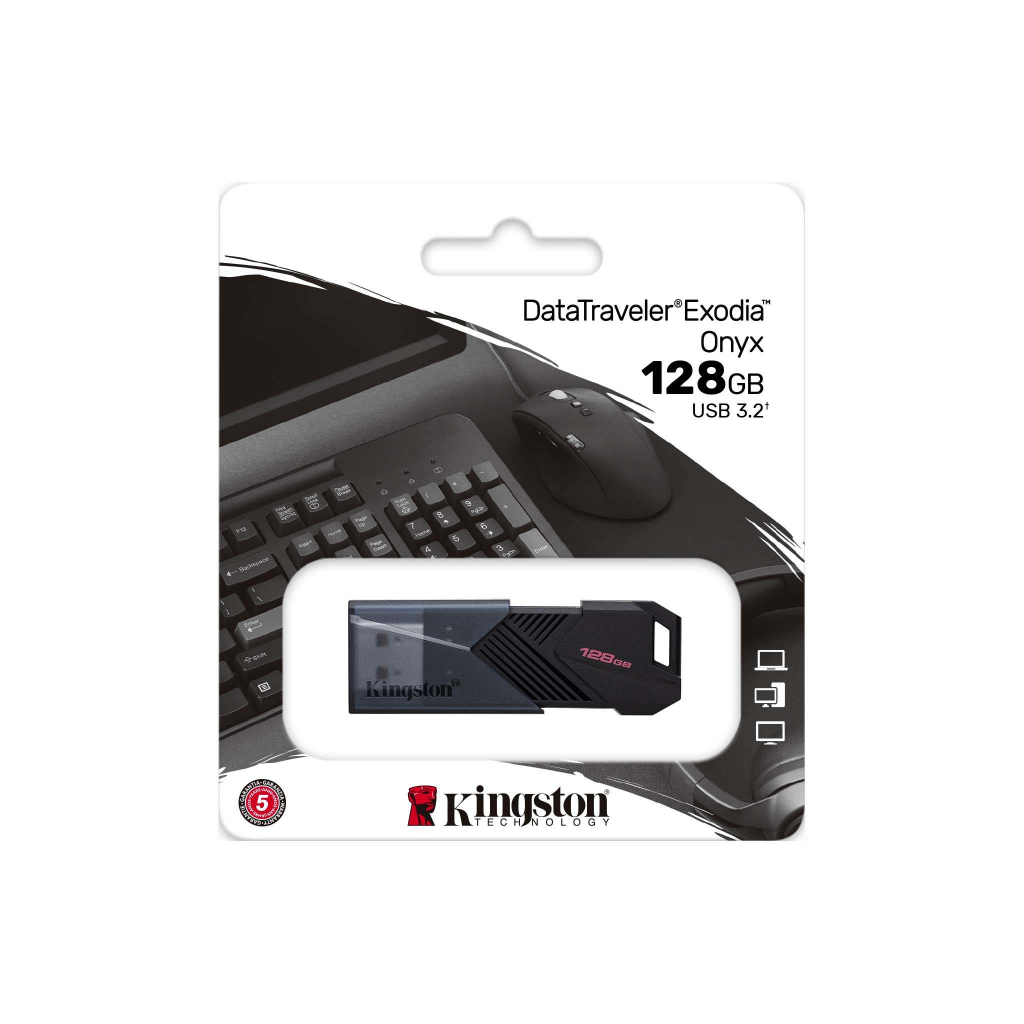 Usb 3.2 Kingston 256G 128G 64GB DataTraveler Exodia Onyx Chính hãng Bảo hành 5 năm Nắp trượt rút như DT101G3 Nâng cấp