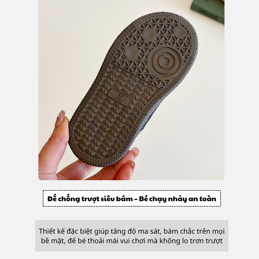 [M126] Giày Thể Thao Cho Bé, Giày Sneaker Thể Thao Bé Trai Bé Gái Từ Tập Đi Đến Đi Học, Đi Chơi Êm Ái ( Tăng 1 size)