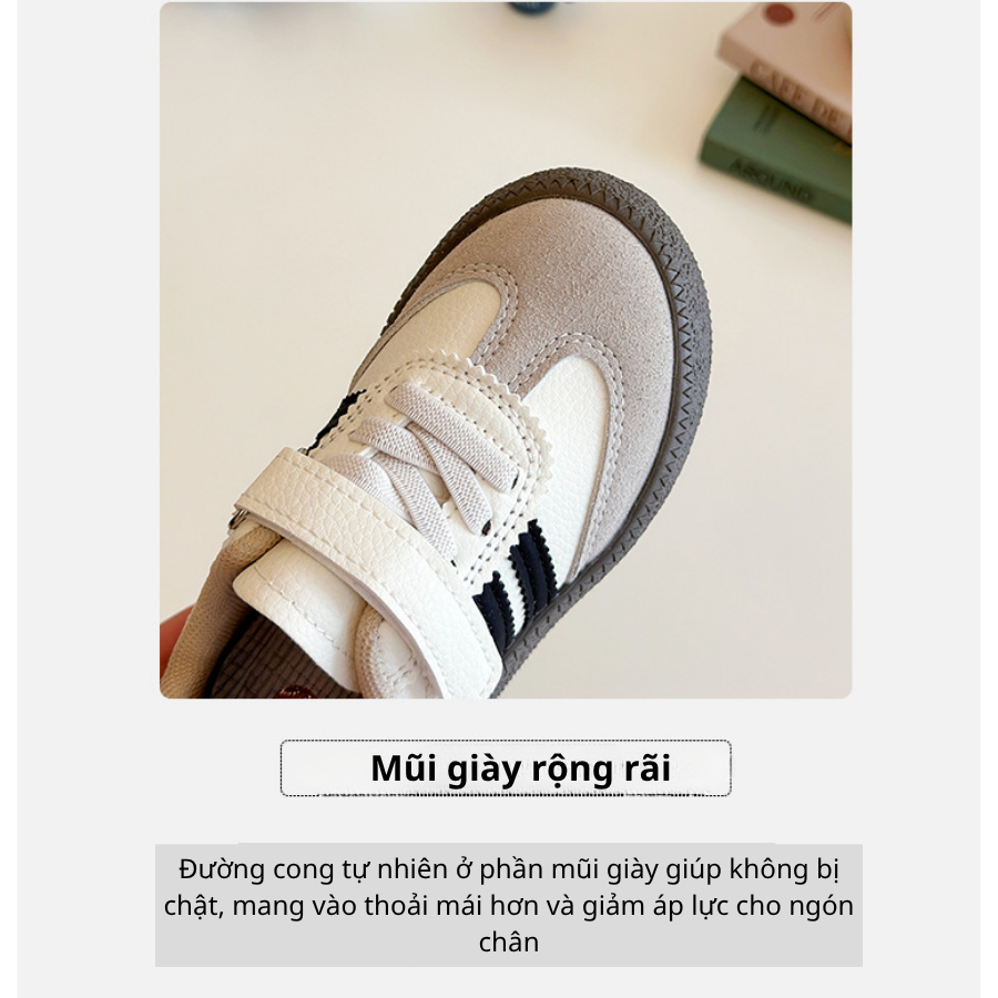[M126] Giày Thể Thao Cho Bé, Giày Sneaker Thể Thao Bé Trai Bé Gái Từ Tập Đi Đến Đi Học, Đi Chơi Êm Ái ( Tăng 1 size)